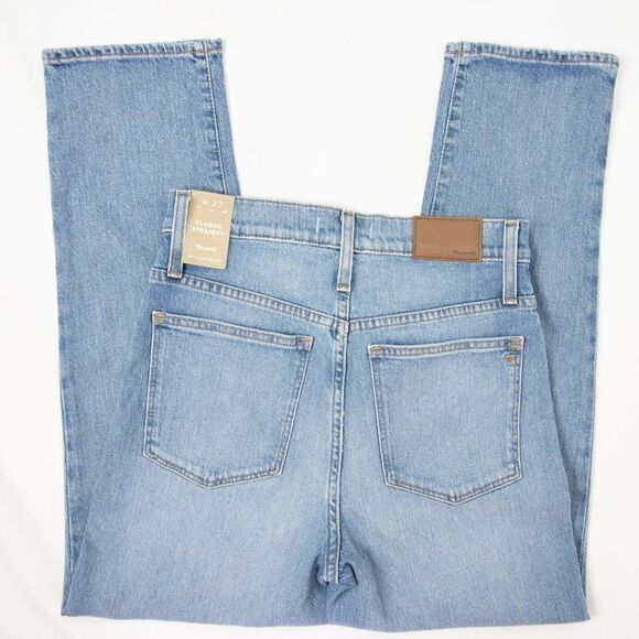 NEW Madewell Classic Straight Jeans in Meadowland Wash,27‎ - Picture 15 of 16